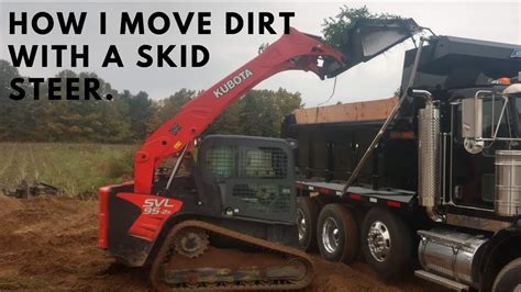 how to move dirt with a skid steer|easiest skid steer to operate.